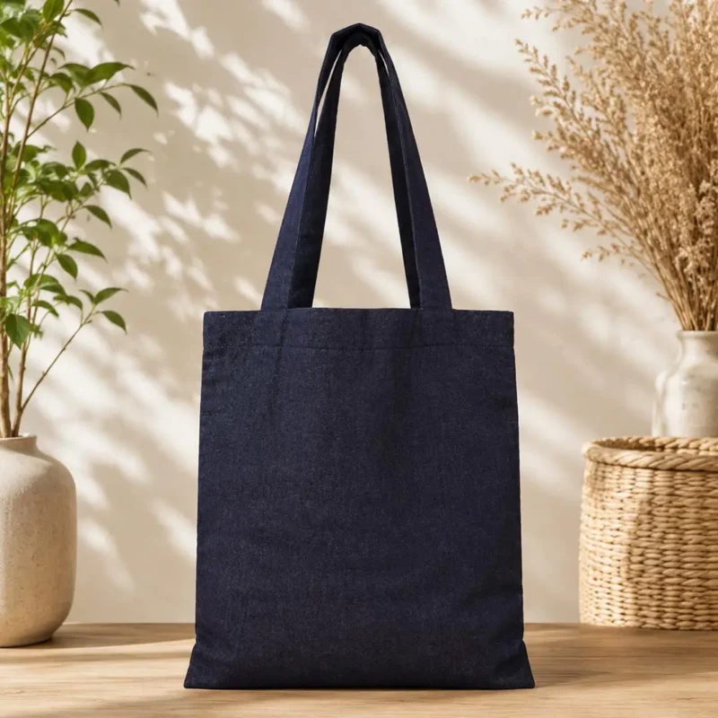 Borsa shopping jeans Canapa-Montana grande