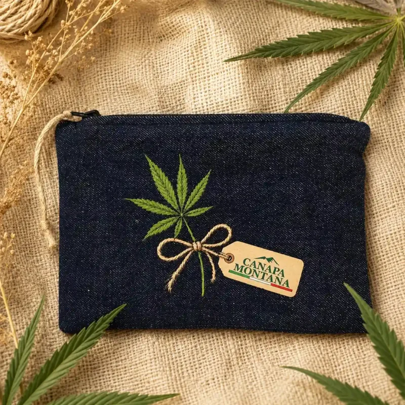 Busta portaoggetti canapa jeans